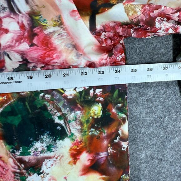 PrettyLittleThing Shirt Women 10 Pink Floral Button Up Collared Long Sleeve - Picture 5 of 7